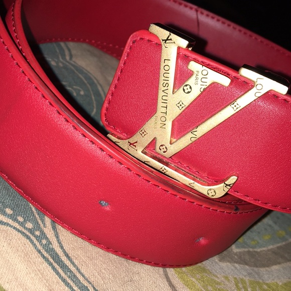 Louis Vuitton Accessories - Louis Vuitton’s red leather belt